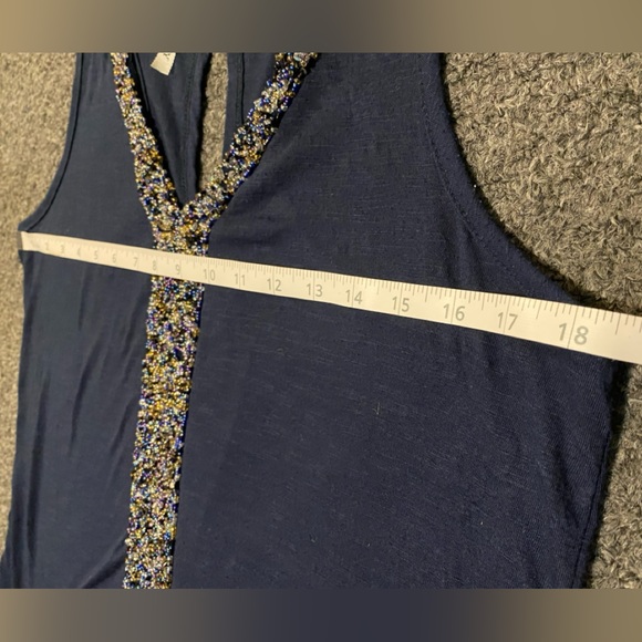 Studio Y beaded tank blue M - Picture 6 of 15